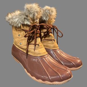 Frogg Toggs DriDucks Women’s Boots Size 9 Brown Fur Lined Waterproof Duck Snow